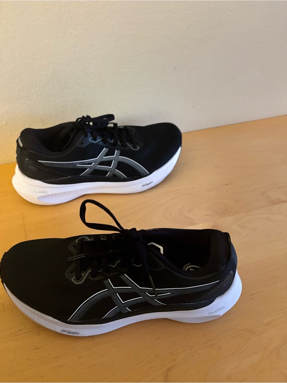 Asics Black and White Athletic Running Shoes - Picture 7 of 7